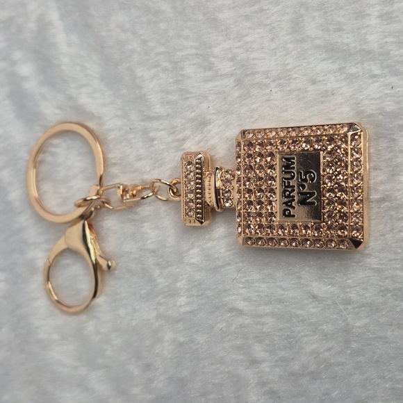 Accessories - Parfume N•5 Champagne & Gold Bottle Keychain Bag Charm